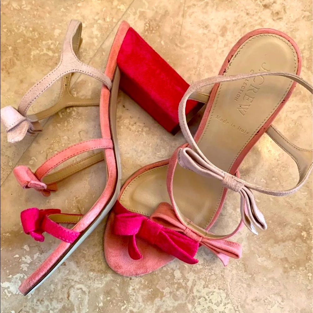 Jcrew heels bowtie